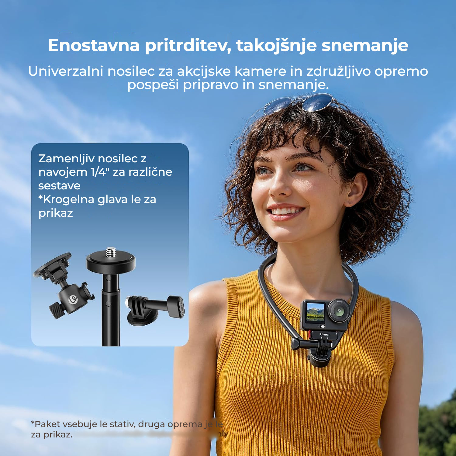 Ulanzi MT18 action cam – Tříbodový úchyt pro akční kamery