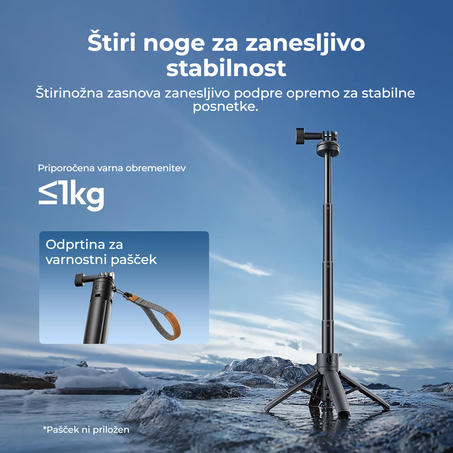 Ulanzi MT18 action cam – Čtyři nohy pro stabilitu