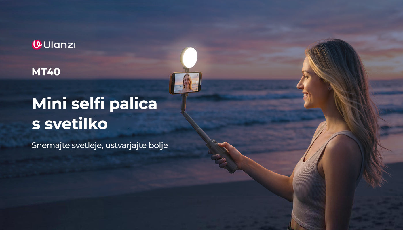 Ulanzi MT40 mini selfie tyč s přisvětlením