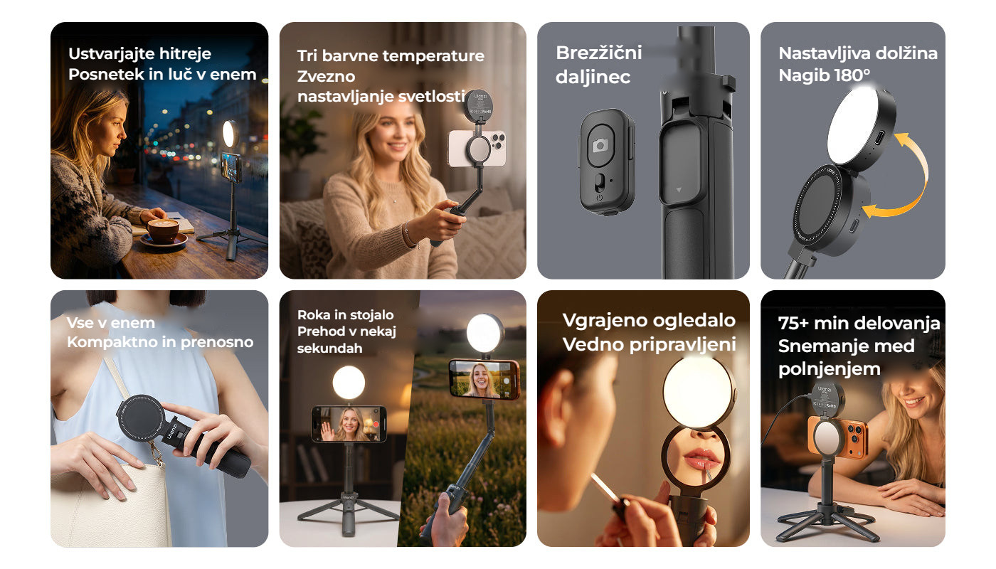 Ulanzi MT40 mini selfie tyč s přisvětlením – Přehled hlavních vlastností