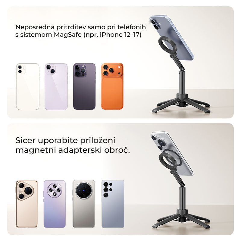 Ulanzi MT71 magnetická selfie tyč – MagSafe, nebo adaptérový kroužek
