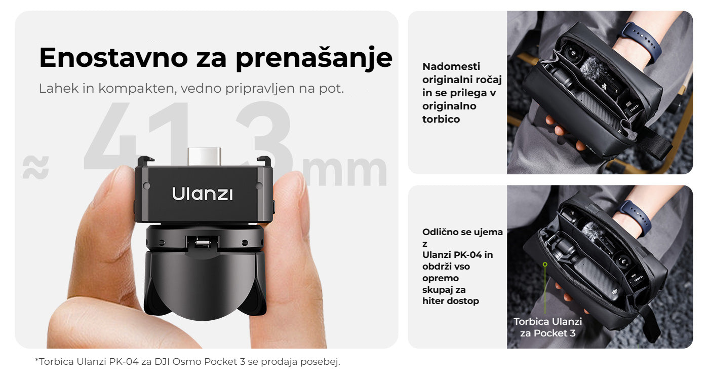 Ulanzi Pocket 3 Mini Tripod Kit PK-08 + PK-11 – Lehký a kompaktní