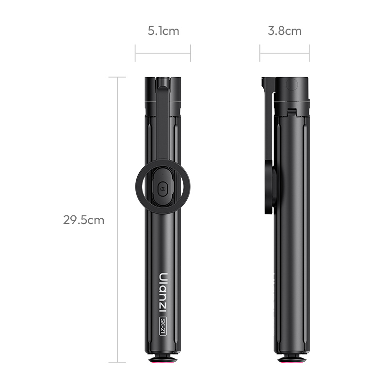 Ulanzi SK-21 Magnetic Auto-Open Tripod – Rozměry ve složeném stavu