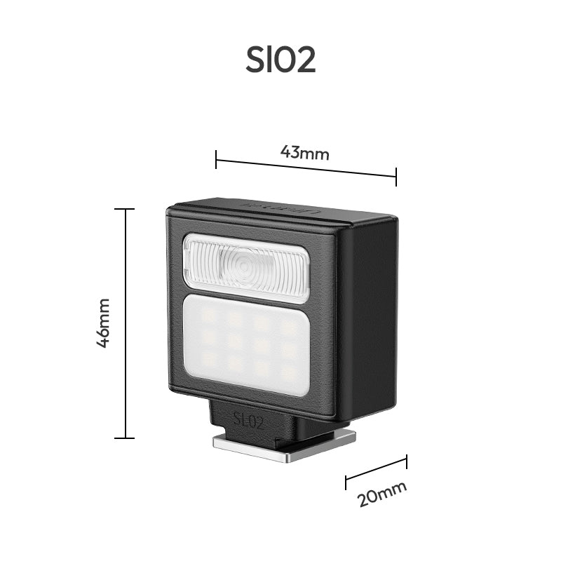 Ulanzi SL02 Spark Lite Camera Flash Light – Rozměry