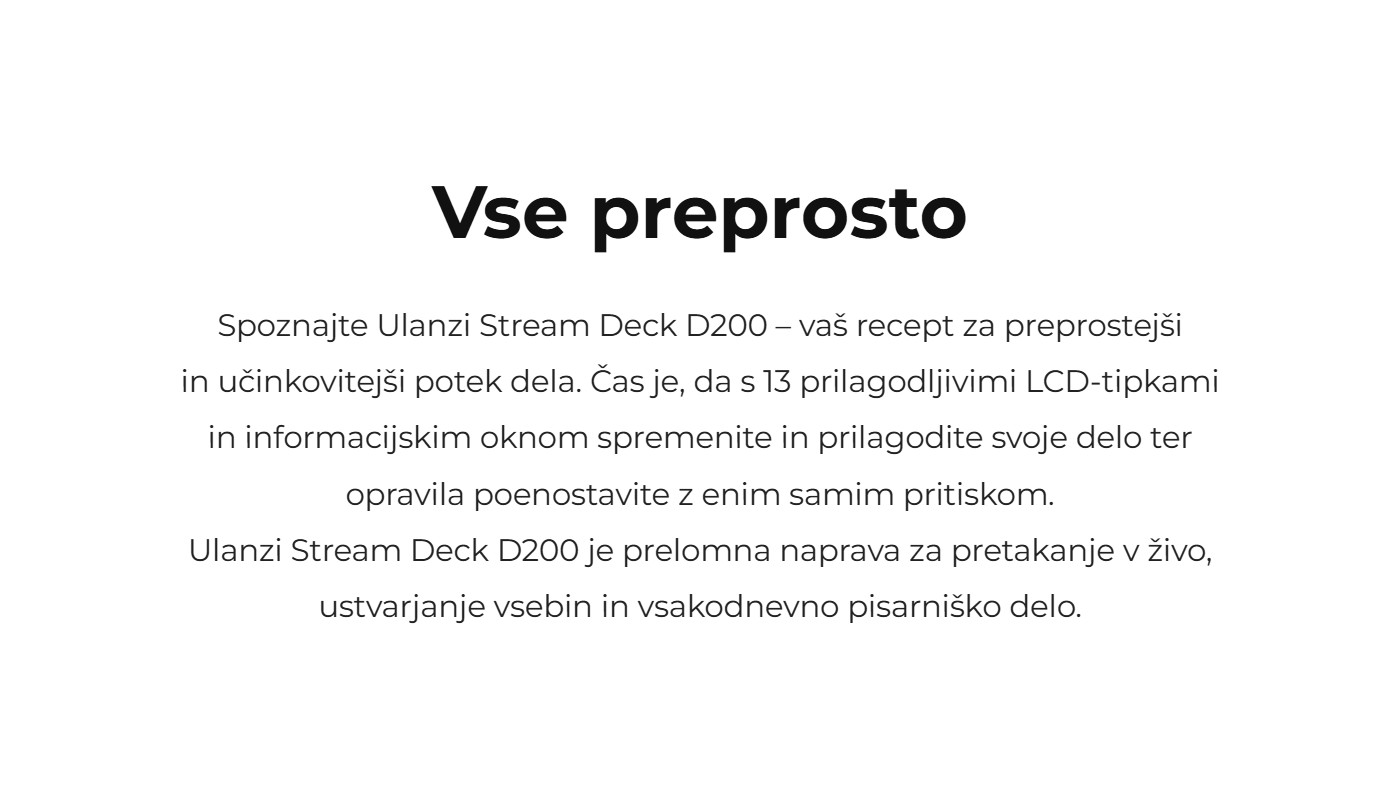 Ulanzi D200 Stream Controller – Vše jednoduše