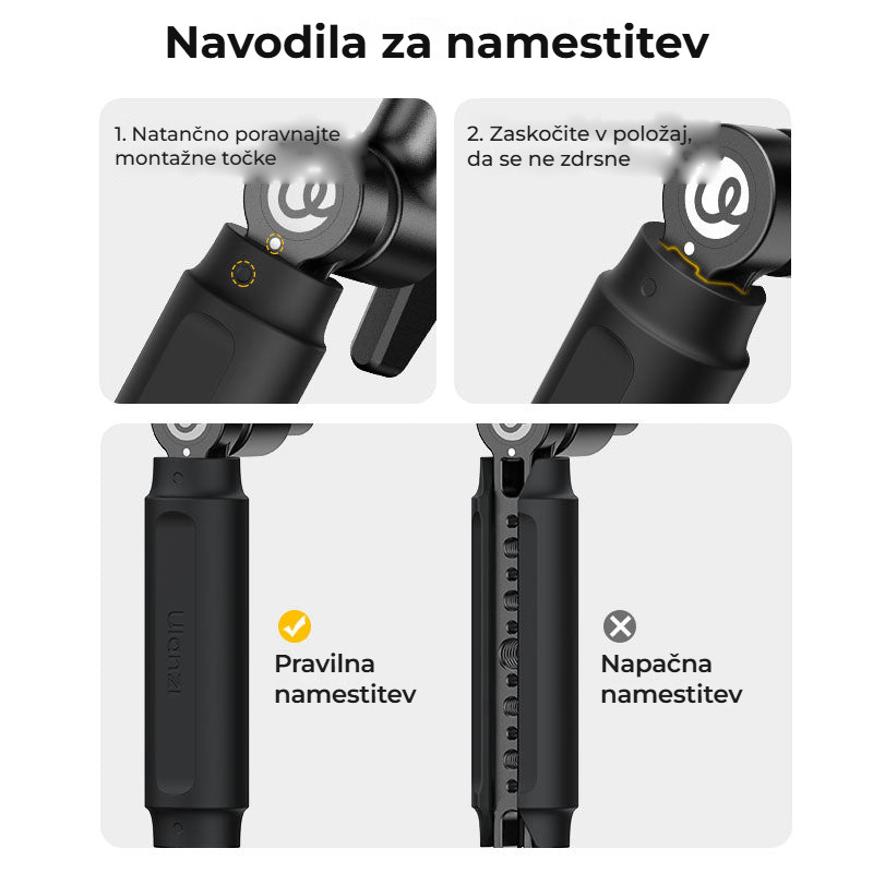 Ulanzi TA10 3-Section Magic Articulating Arm – Rukojeť 2 v 1 se silikonovým návlekem