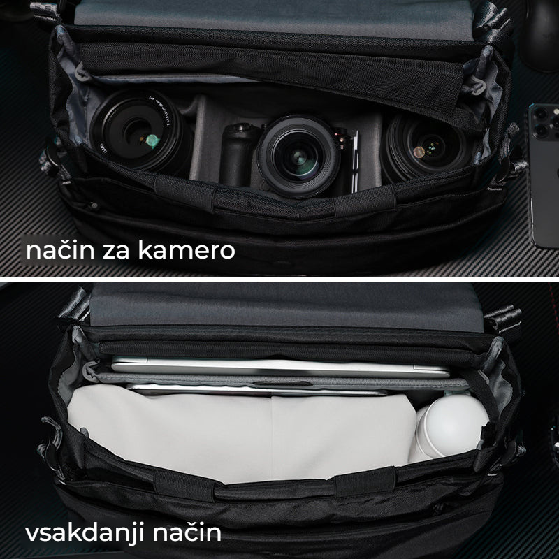 Ulanzi TE88 Camera Shoulder Bag – Režim foto a denní režim