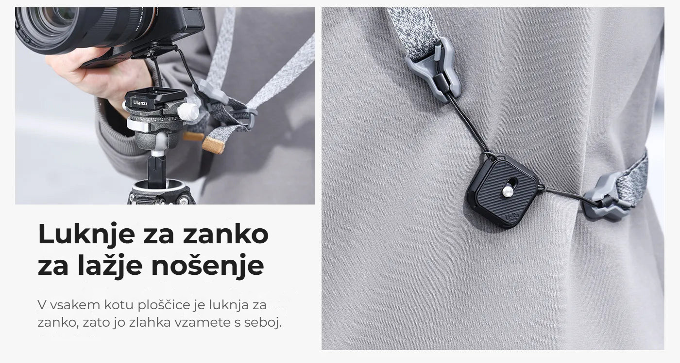 Ulanzi Uka Quick Release Plate and Base Kit – Otvory pro poutko
