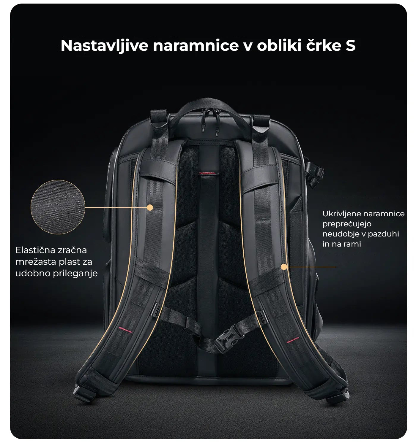 Ulanzi BP10 Hardshell Camera Backpack – Anatomicky tvarované ramenní popruhy