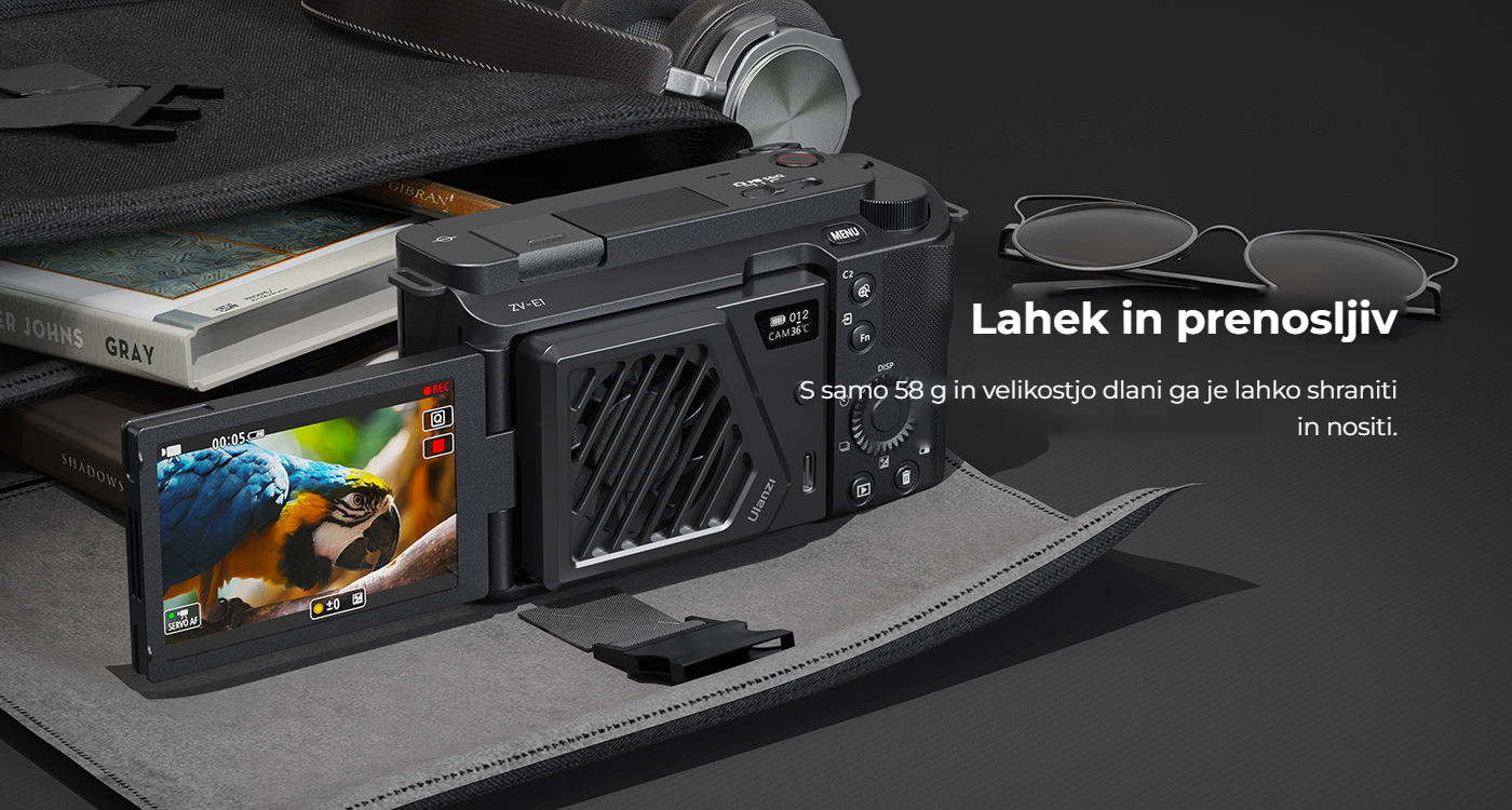 Ulanzi Camera Cooling Fan V3 stříbrný – Lehký a malý