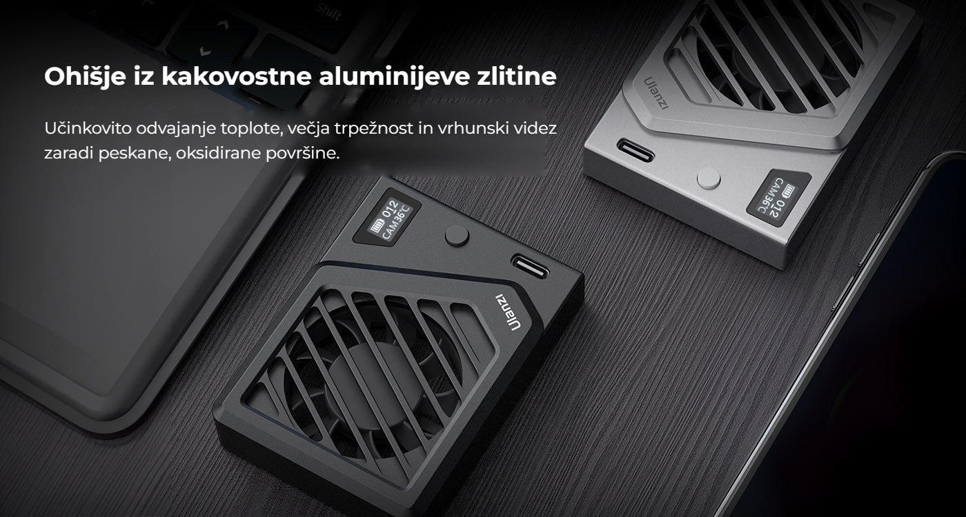 Ulanzi Camera Cooling Fan V3 stříbrný – Hliníkové tělo
