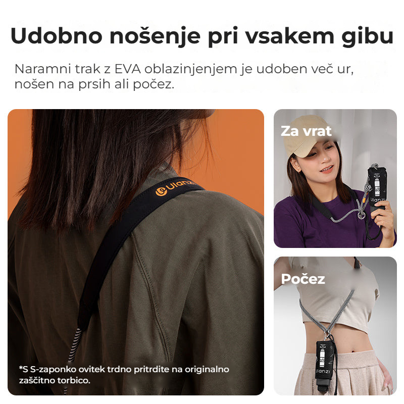 Ulanzi CO70 ochranný obal pro DJI Osmo Pocket 3 (černý) – Pohodlné nošení na krku i přes rameno