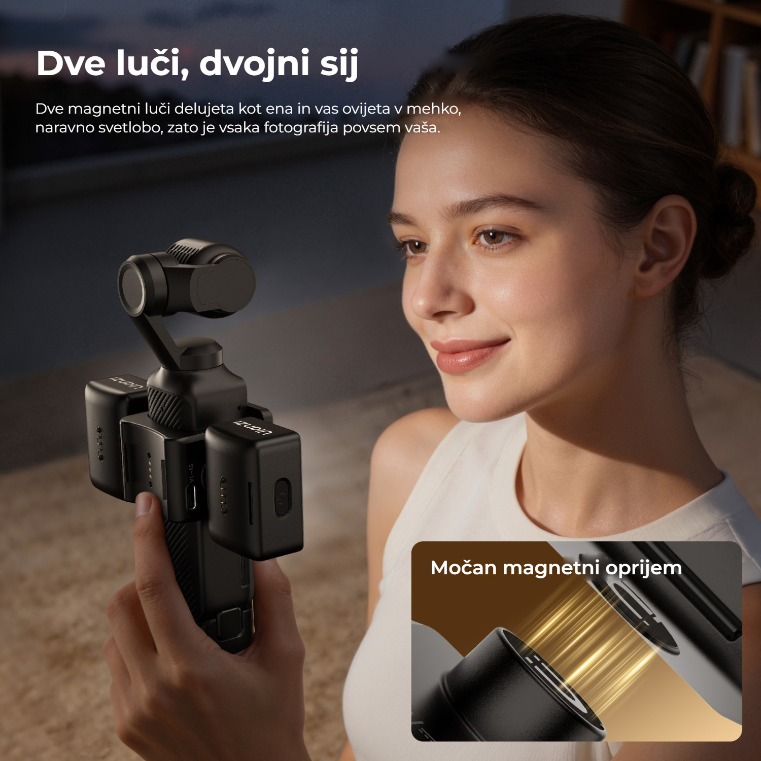 Ulanzi LM06 magnetická světla – Dvě světla, dvojnásobná záře