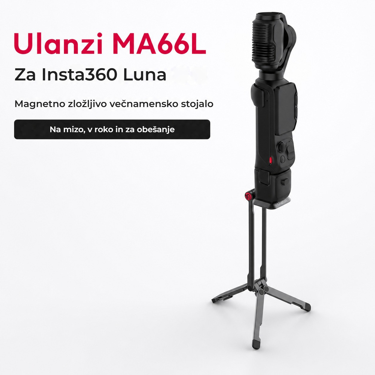 Ulanzi MA66L Black – Navrženo pro Insta360 Luna Ultra