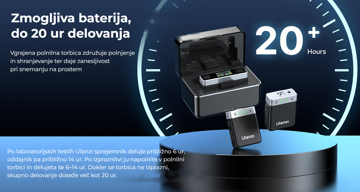 Ulanzi U-Mic AM18 – Výdrž až 20 hodin