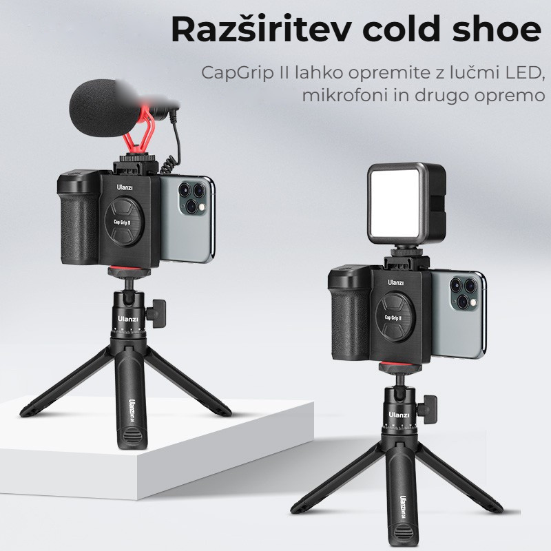 Ulanzi CG01 Bluetooth Smartphone Camera Grip – Studená patka na vršku