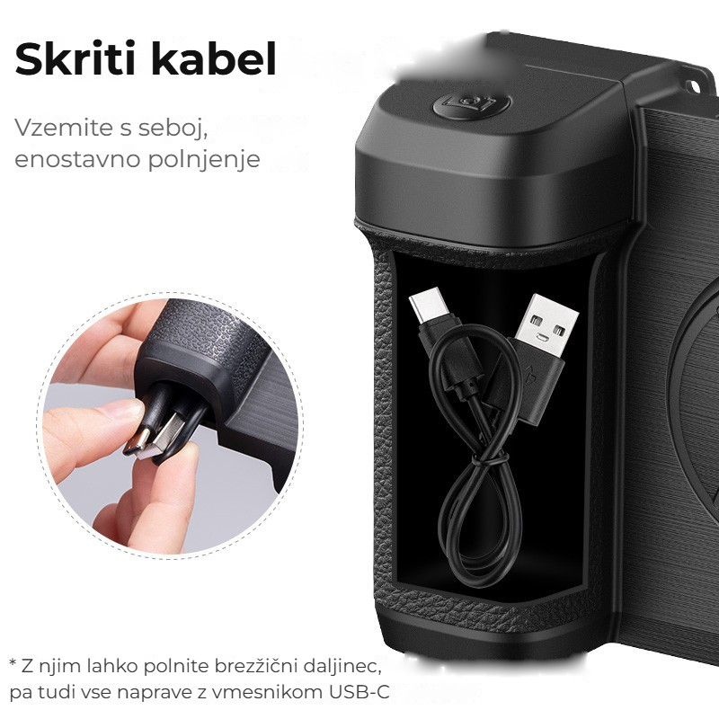 Ulanzi CG01 Bluetooth Smartphone Camera Grip – Skrytý nabíjecí kabel